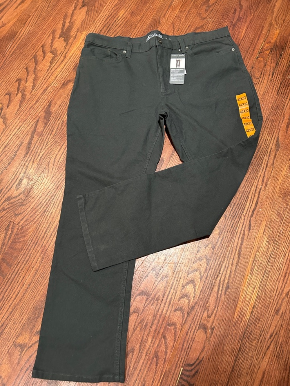 Eddie Bauer Gray Straight-Leg Pants size 42x32